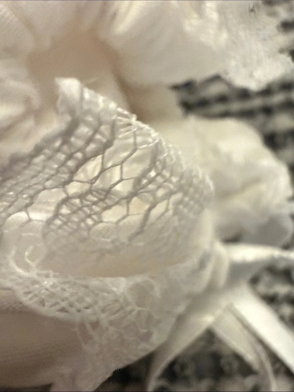 White Smocked Baby Bonnet with Pastel Rainbow Stitching